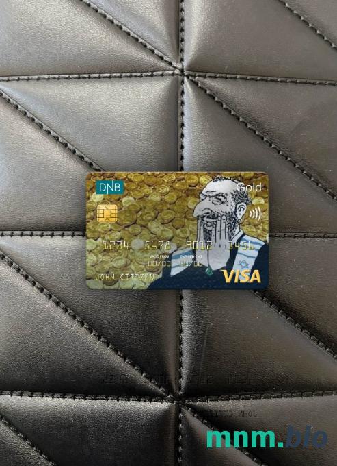Norway DNB bank visa gold card wygląd fotograficzny skan PSD + zdjęcie